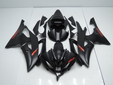 Preto Fosco Vermelho Decalques Carenagem Moto R6 08-16