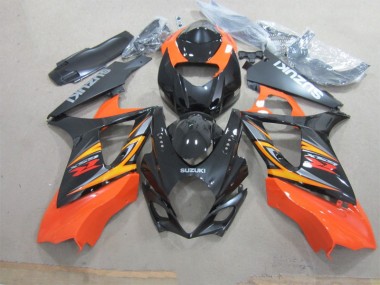 Preto Laranja Abs Moto Plástico GSXR 1000 K7 07-08