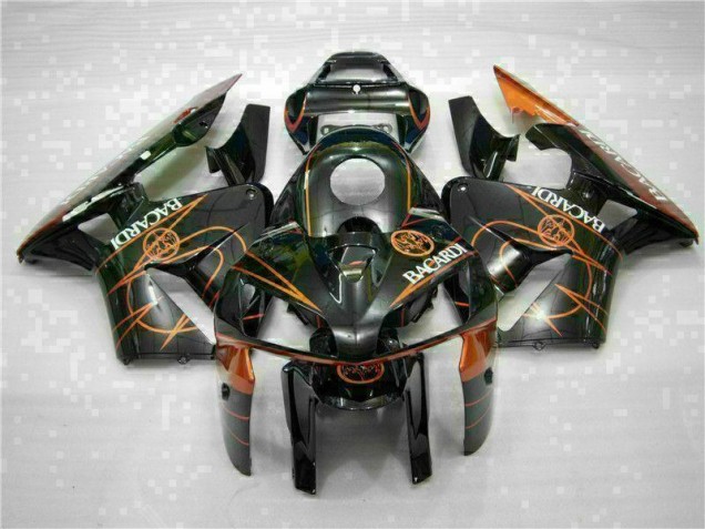 Preto Laranja BACARDI Carenagem Moto CBR 600RR 05-06