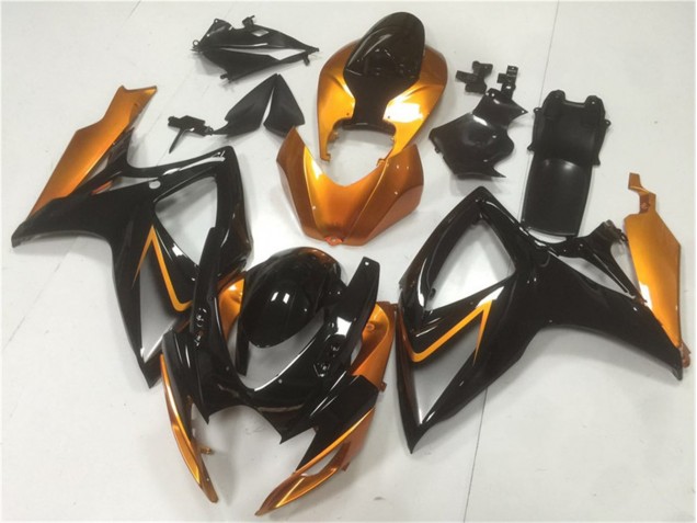 Preto Laranja Carroçaria Moto GSXR 600 / 750 K6 06-07