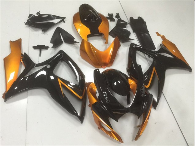 Preto Laranja Carroçaria Moto GSXR 600 / 750 K6 06-07
