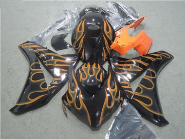 Preto Laranja Chama Carenagem Moto CBR 1000RR 08-11