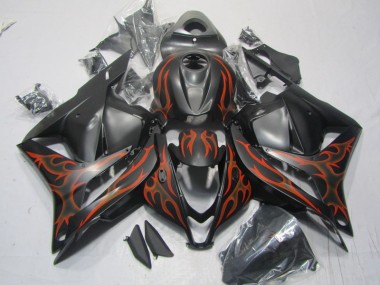Preto Laranja Chama Carenagem Moto CBR 600RR 09-12