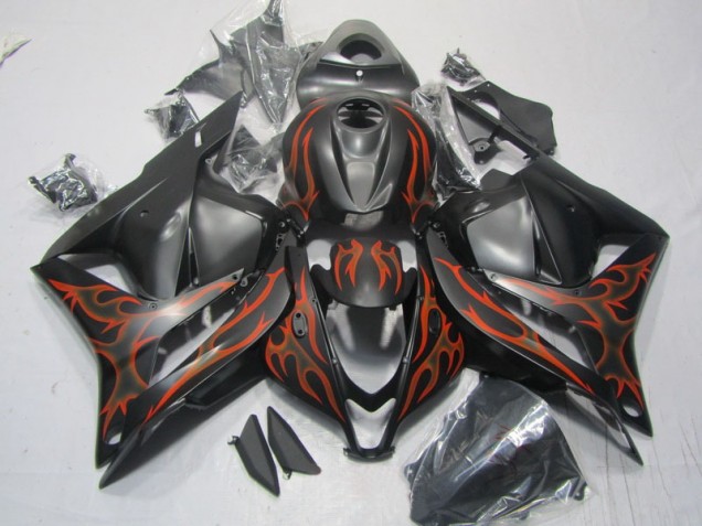 Preto Laranja Chama Carenagem Moto CBR 600RR 09-12