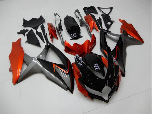 Preto Laranja Cinzento Carenagem Moto GSXR 600 / 750 K8 08-10