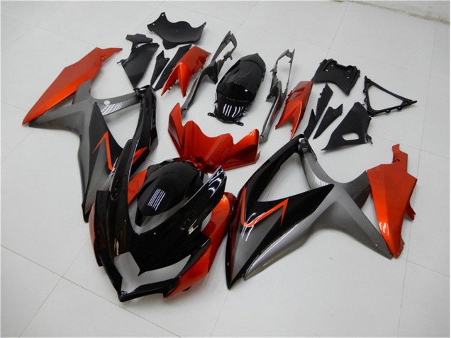 Preto Laranja Cinzento Carenagem Moto GSXR 600 / 750 K8 08-10
