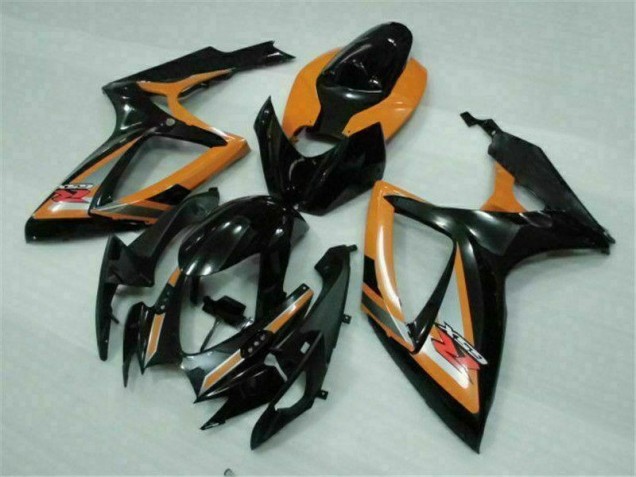 Preto Laranja Moto Plástico GSXR 600 / 750 K6 06-07 Preto Laranja Moto Plástico GSXR 600 / 750 K6 06-07