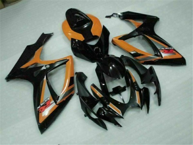 Preto Laranja Moto Plástico GSXR 600 / 750 K6 06-07 Preto Laranja Moto Plástico GSXR 600 / 750 K6 06-07