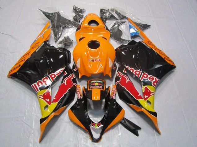 Preto Laranja Red Bull Abs Moto Plástico CBR 600RR 09-12