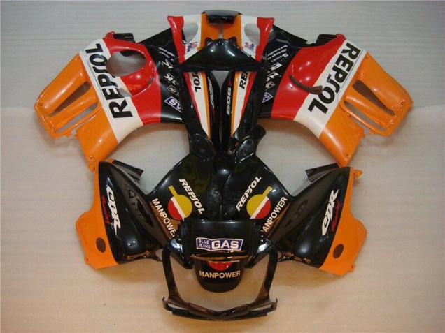Preto Laranja Repsol Abs Kit Completos Carenagem Moto CBR 600 F3 95-98