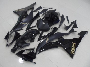 Preto & Ouro Adesivo Carenagem Moto R6 08-16