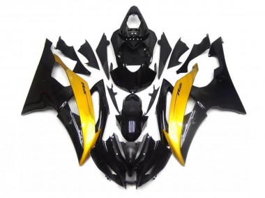 Preto Ouro Carenagem Moto R6 08-16