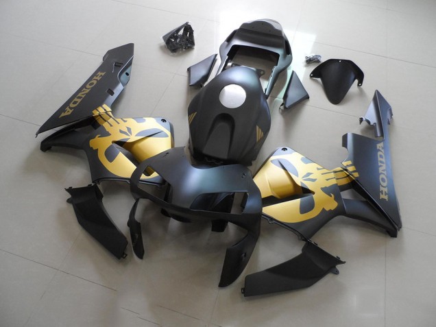 Preto Ouro Decalque Kit Carenagem Moto CBR 600RR 03-04