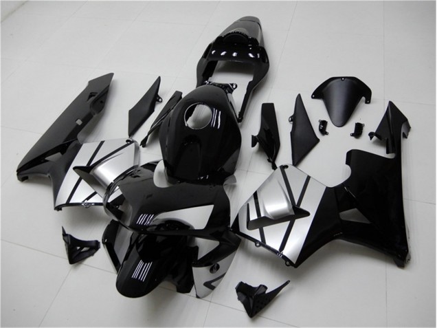 Preto Prata Carenagem Moto CBR 600RR 03-04