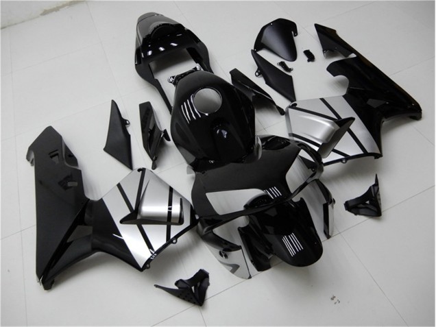 Preto Prata Carenagem Moto CBR 600RR 03-04