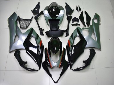 Preto Prata Carenagem Moto GSXR 1000 K5 05-06