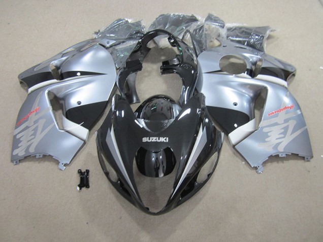 Preto Prata Carenagem Moto GSXR 1300 Hayabusa 96-07