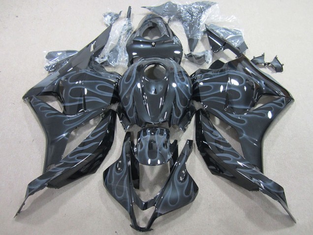 Preto Prata Chama Kits Carenagem Moto CBR 600RR 09-12 Preto Prata Chama Kits Carenagem Moto CBR 600RR 09-12