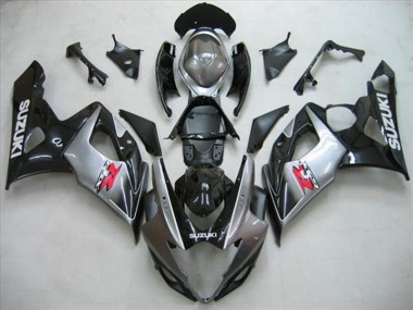 Preto Prata Cinzento Carenagem Moto GSXR 1000 K5 05-06