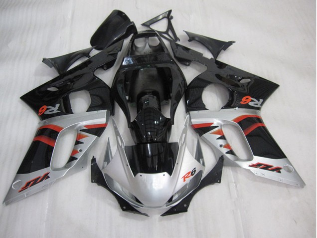 Preto Prata Injeção Kit Carenagem Moto R6 98-02 Preto Prata Injeção Kit Carenagem Moto R6 98-02