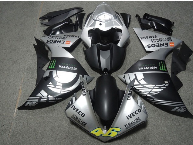 Preto Prata Monster IVECO 46 Carenagem Moto CBR 600RR 07-08