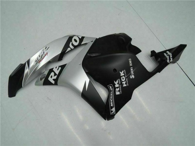 Preto Prata Repsol Carenagem Moto CBR 600RR 09-12 Preto Prata Repsol Carenagem Moto CBR 600RR 09-12