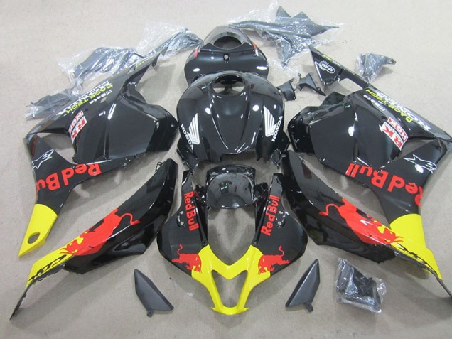 Preto Red Bull Abs Moto Plásticos CBR 600RR 09-12 Preto Red Bull Abs Moto Plásticos CBR 600RR 09-12