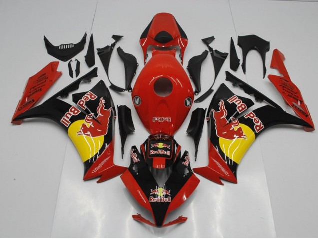 Preto Red Bull Carenagem Moto CBR 1000RR 12-16 Preto Red Bull Carenagem Moto CBR 1000RR 12-16
