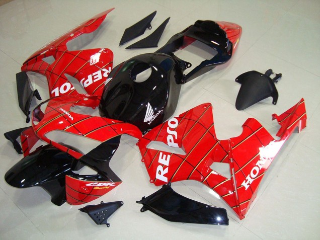 Preto Spider Man Repsol Carenagem Moto CBR 600RR 03-04