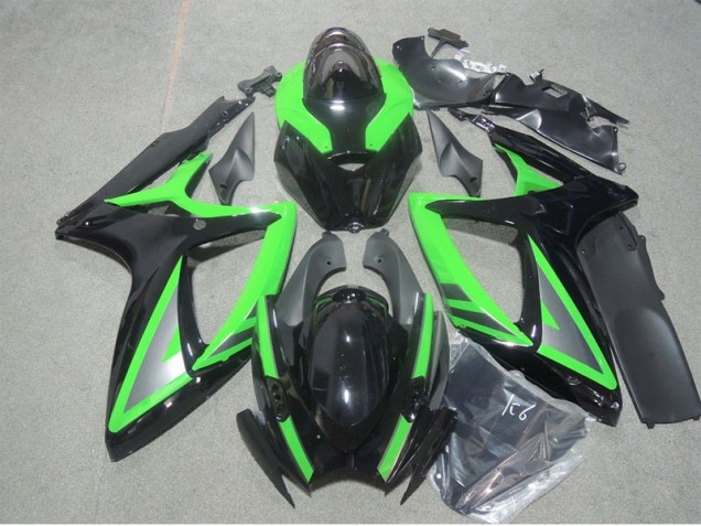 Preto Verde Abs Kits Carenagem Moto GSXR 600 K6 06-07 Preto Verde Abs Kits Carenagem Moto GSXR 600 K6 06-07