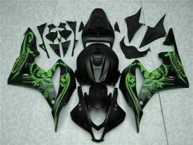 Preto Verde Carenagem & Plástico Moto CBR 600RR 07-08