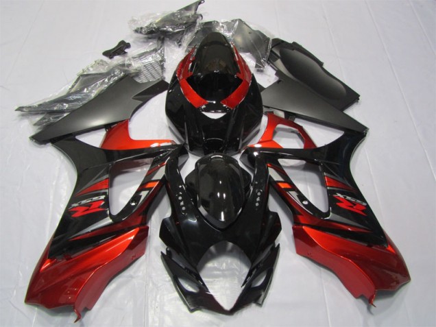 Preto Vermelho Abs Kits Completos Carenagem Moto GSXR 1000 K7 07-08 Preto Vermelho Abs Kits Completos Carenagem Moto GSXR 1000 K7 07-08