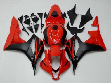 Preto Vermelho Abs Moto Plásticos CBR 600RR 07-08