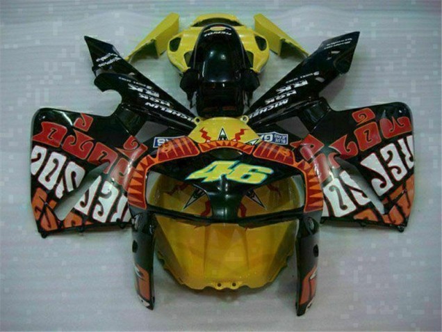 Preto Vermelho Amarelo 46 Carenagem Moto CBR 600RR 05-06