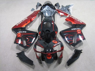 Preto Vermelho BACARDI Carenagem Moto CBR 600RR 05-06