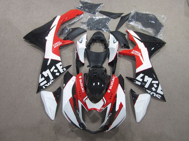 Preto Vermelho Branco Carenagem Moto GSXR 600 K11 11-21 Preto Vermelho Branco Carenagem Moto GSXR 600 K11 11-21