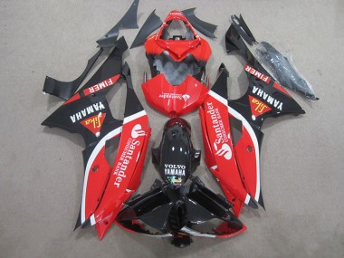 Preto Vermelho Branco Santander Carenagem Moto R6 08-16
