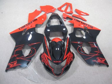 Preto Vermelho Carenagem Moto GSXR 600 K4 04-05