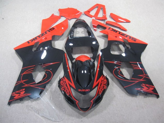 Preto Vermelho Carenagem Moto GSXR 600 K4 04-05 Preto Vermelho Carenagem Moto GSXR 600 K4 04-05