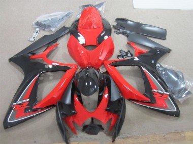 Preto Vermelho Carroçaria Moto GSXR 600 K6 06-07