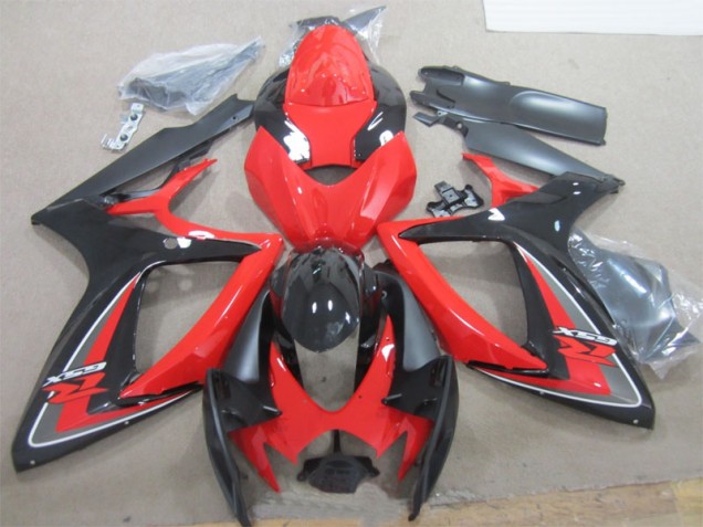 Preto Vermelho Carroçaria Moto GSXR 600 K6 06-07 Preto Vermelho Carroçaria Moto GSXR 600 K6 06-07