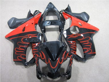 Preto Vermelho Chama Carenagem Moto CBR 600 F4i 01-03