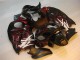 Preto Vermelho Chama Carenagem Moto GSXR 1300 Hayabusa 08-19 Preto Vermelho Chama Carenagem Moto GSXR 1300 Hayabusa 08-19