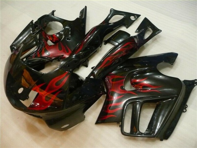 Preto Vermelho Chama Carroçaria Moto CBR 600 F4i 04-07 Preto Vermelho Chama Carroçaria Moto CBR 600 F4i 04-07