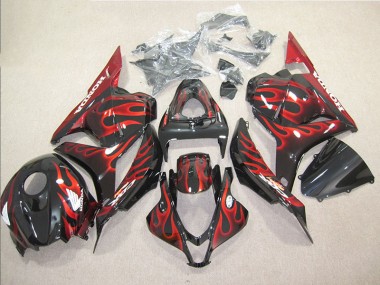 Preto Vermelho Chama Kit Carenagem Moto CBR 600RR 09-12