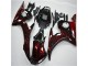 Preto Vermelho Chama Moto Plástico R6 03-05 Preto Vermelho Chama Moto Plástico R6 03-05