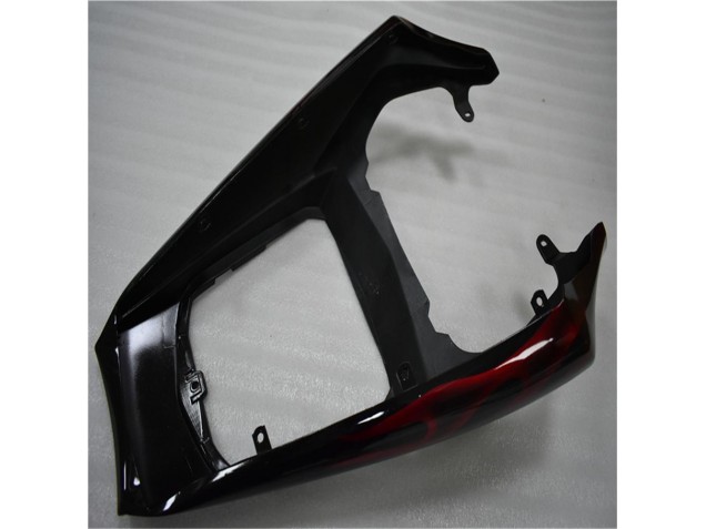 Preto Vermelho Chama Moto Plástico R6 03-05 Preto Vermelho Chama Moto Plástico R6 03-05