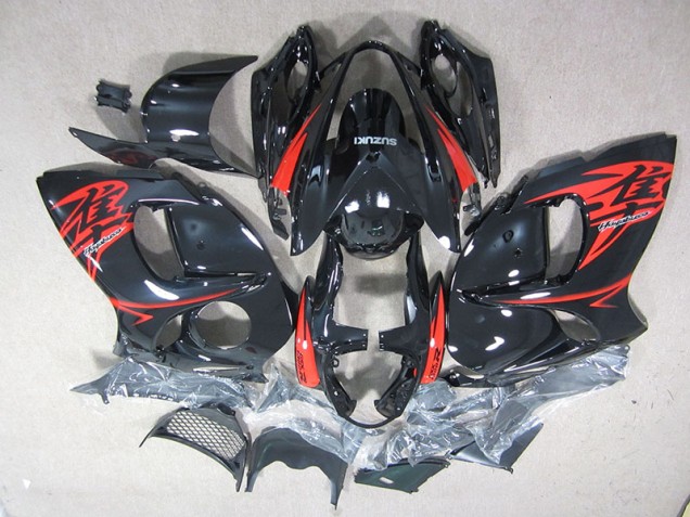 Preto Vermelho Injeção Kit Carenagem Moto GSXR 1300 Hayabusa 08-19