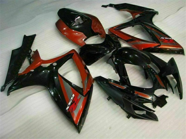 Preto Vermelho Kits Carenagem Moto GSXR 600 / 750 K6 06-07
