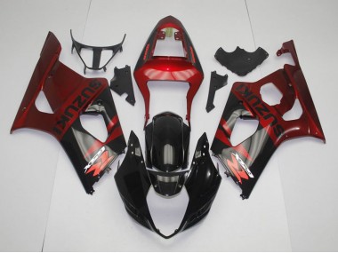 Preto Vermelho Kits Completo Carenagem Moto GSXR 1000 K3 03-04